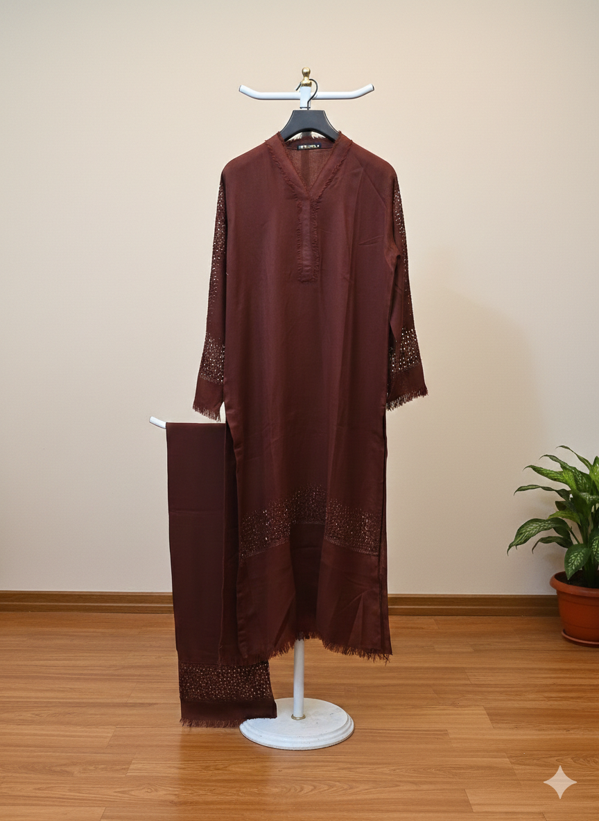 Brown kurta and pant
